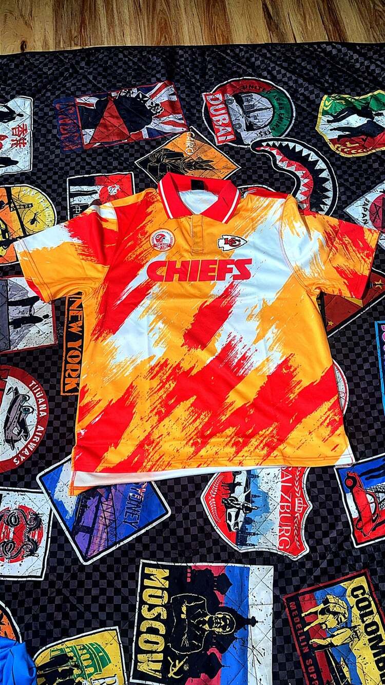 Kansas City Chiefs Paint Brush Stroke Design Polo Shirt
